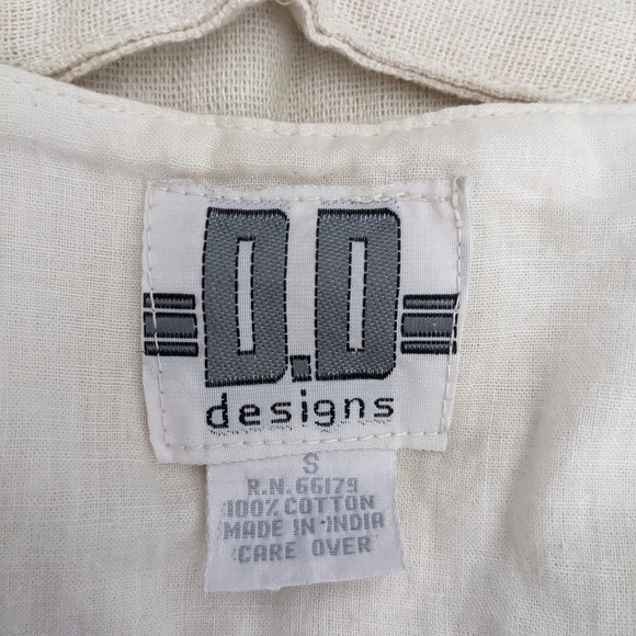 Vintage D.D. Designs Lace Crochet Denim Vest S - Picture 5 of 6